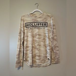 Mens Hollister Camp Long Sleeve Shirt - Size Small - Gently Used
